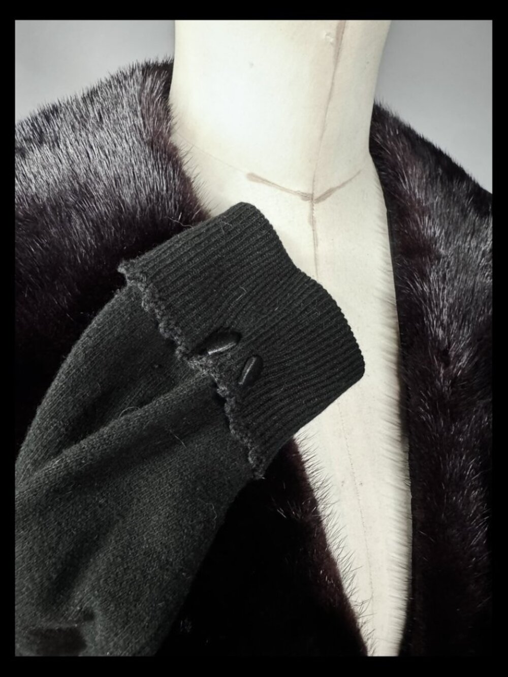 Bernhard Altmann 1950s 100% Pure Cashmere Cropped Bolero Detachable Real Fur - Picture 7 of 10